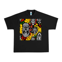 Black african masks colorful seamless pattern Urban Heavy Tee - BundleAndBundleShop