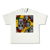 Pistachio african masks colorful seamless pattern Urban Heavy Tee - BundleAndBundleShop