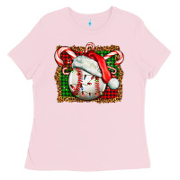 Bubblegum Pink baseball christmas Ladies Tee - FaDigitalArtStudio
