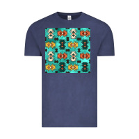 Vintage Denim native american aztec seamless pattern 3 Vintage Tee - BundleAndBundleShop
