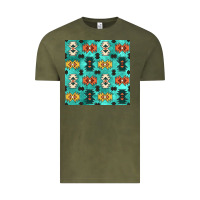 Vintage Olive native american aztec seamless pattern 3 Vintage Tee - BundleAndBundleShop