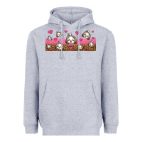 Heather Grey shih tzu dogs libbey glass Heavyweight Hoodie - Jasminsmagicworld
