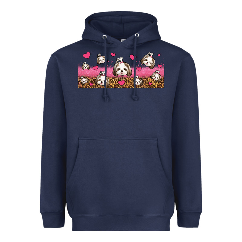 Shih Tzu Dogs Libbey Glass Heavyweight Hoodie by Jasminsmagicworld | Teevron