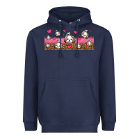 Navy shih tzu dogs libbey glass Heavyweight Hoodie - Jasminsmagicworld