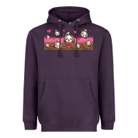Plum shih tzu dogs libbey glass Heavyweight Hoodie - Jasminsmagicworld