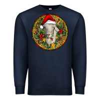 Navy Christmas Goat Premium Sweatshirt - RanaPortraitStore