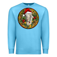 Ocean Blue Christmas Goat Premium Sweatshirt - RanaPortraitStore