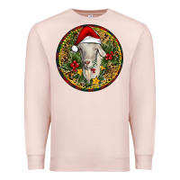 Pale Pink Christmas Goat Premium Sweatshirt - RanaPortraitStore