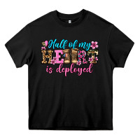 Black half of my haert is deployed olivia Heavy Core Tee - OliviaCreatesArt
