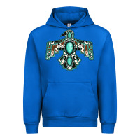 Cobalt cowhide turquoise thunderbird Urban Hoodie - Jasminsmagicworld