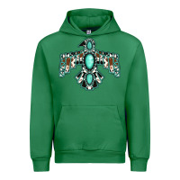 Emerald cowhide turquoise thunderbird Urban Hoodie - Jasminsmagicworld