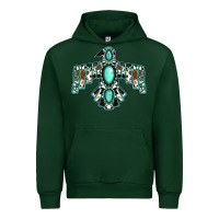 Foreset Green cowhide turquoise thunderbird Urban Hoodie - Jasminsmagicworld