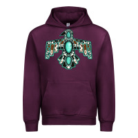 Mauve Wine cowhide turquoise thunderbird Urban Hoodie - Jasminsmagicworld