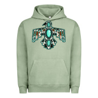Pigment Oil Green cowhide turquoise thunderbird Urban Hoodie - Jasminsmagicworld