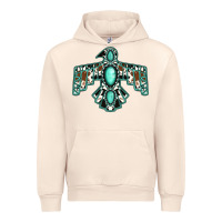 Sandshell cowhide turquoise thunderbird Urban Hoodie - Jasminsmagicworld
