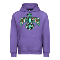 Tulip cowhide turquoise thunderbird Urban Hoodie - Jasminsmagicworld