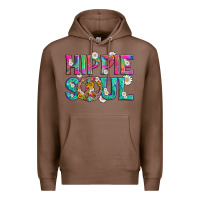 Chestnut hippie soul with tie dye and flowers Premium Hoodie - Artiststas