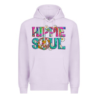 Lilac hippie soul with tie dye and flowers Premium Hoodie - Artiststas