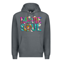 Rock hippie soul with tie dye and flowers Premium Hoodie - Artiststas
