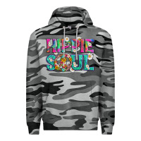 Slate Camo hippie soul with tie dye and flowers Premium Hoodie - Artiststas