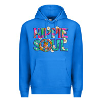 True Royal hippie soul with tie dye and flowers Premium Hoodie - Artiststas