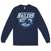 Navy worcester railers Long Sleeve Tee - DesigneFamous