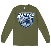 Army Green worcester railers Long Sleeve Tee - DesigneFamous