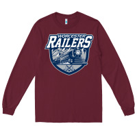Burgundy worcester railers Long Sleeve Tee - DesigneFamous