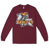 Burgundy omaha lancers Long Sleeve Tee - DesigneFamous