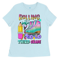 Baby Blue rolling into third grade Ladies Tee - BundleAndBundleShop