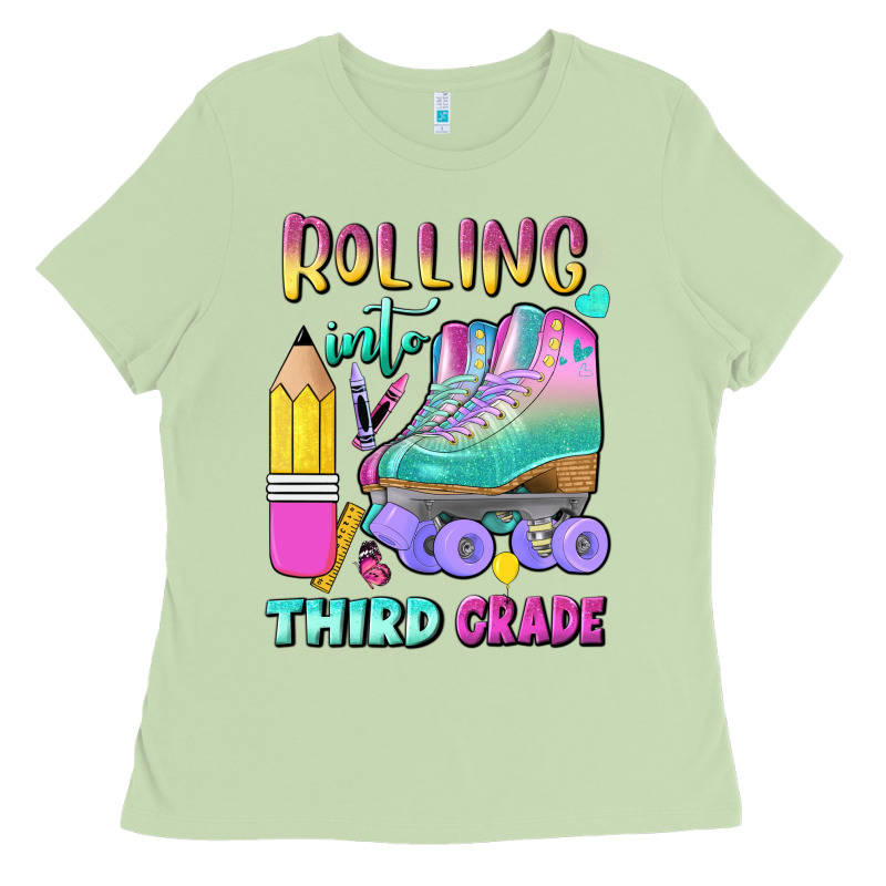 Rolling Into Third Grade Ladies Tee by BundleAndBundleShop | Teevron