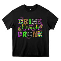 Black drink drank drunk mardi gras olivia Heavy Core Tee - OliviaCreatesArt