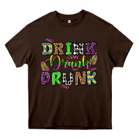 Chocolate Brown drink drank drunk mardi gras olivia Heavy Core Tee - OliviaCreatesArt