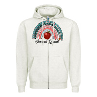 Oatmeal Heather second grade rainbow Zipper Hoodie - RanaPortraitStore