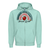 Seafoam second grade rainbow Zipper Hoodie - RanaPortraitStore