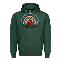 Sports Green second grade rainbow Zipper Hoodie - RanaPortraitStore