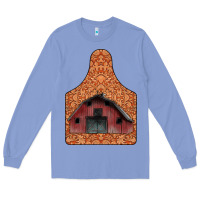 Colony Blue Barn Earning Long Sleeve Tee - CowhideDigitalArt