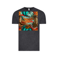 Vintage Black western thanksgiving seamless pattern Vintage Tee - BundleAndBundleShop