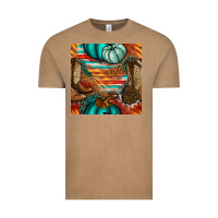 Vintage Coffee western thanksgiving seamless pattern Vintage Tee - BundleAndBundleShop