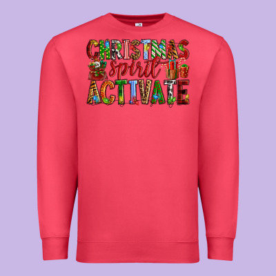 Christmas Spirit Activate Premium Sweatshirt Designed By Ranaportraitstore