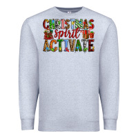 Heather Grey Christmas Spirit Activate Premium Sweatshirt - RanaPortraitStore