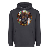 Smoke Western Christmas Calf Heavyweight Hoodie - RanaPortraitStore