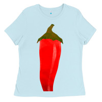 Baby Blue Chilli Pepper Fa Element Ladies Tee - FaDigitalArtStudio