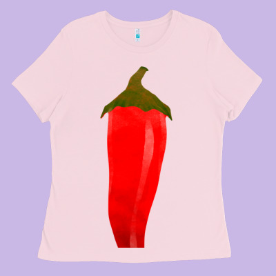 Chilli Pepper Fa Element Ladies Tee Designed By Fadigitalartstudio