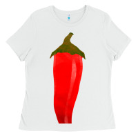 White Chilli Pepper Fa Element Ladies Tee - FaDigitalArtStudio
