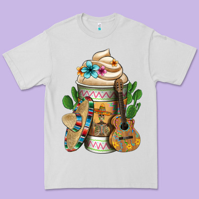 Mexican Hot Coffee Cup Premium Tee Designed By Fadigitalartstudio