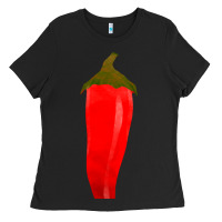 Black Chilli Pepper Fa Element Ladies Tee - FaDigitalArtStudio