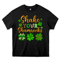Black St. Patrick's Shake your shamrocks Heavy Core Tee - OliviaCreatesArt