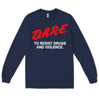 Navy d a r e anti drugs Long Sleeve Tee - DesigneFamous