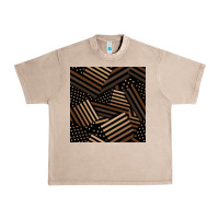 French Oak melanin american flag seamless pattern Urban Heavy Tee - BundleAndBundleShop